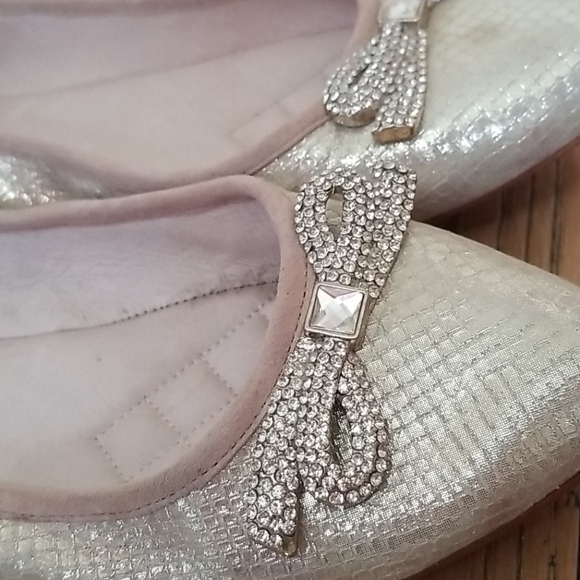 Rhinestone bow flats - Picture 2 of 4